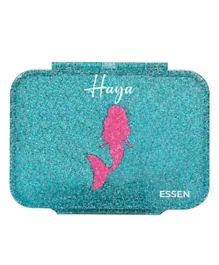 Essen Personalized Tritan Bento Lunch Box – Teal Glitter Mermaid