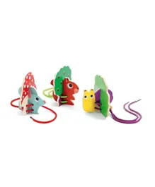 Djeco Wooden Lace Up Duo Figures Game - Multicolor