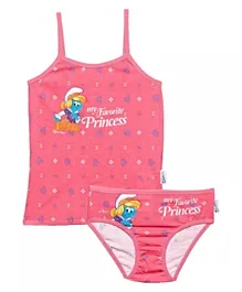 The Smurfs Cotton Slip & Panty Set - Pink