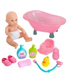 Baby Amoura Bathing Doll With Accessories - 14 Inch