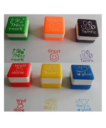 Craft Teacher’s Stamps Mix Design Pack Of 24 - Multicolour
