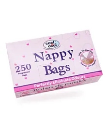 Cool & Cool Fragranced Nappy Bags Pink - 250 Pieces