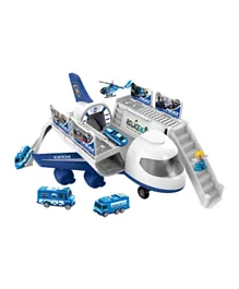 Power Joy Vroom  Airplane Playset With 5 Cars and 1 Police Figure