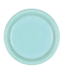 Party Centre Robin's Egg Blue Plastic Plates - 20 Pieces