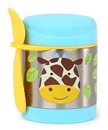 Skip Hop Giraffe 325mL Insulated Food Jar for Kids 3 Years+ with Secure Twist Top Lid & Built-In Utensil Holder
