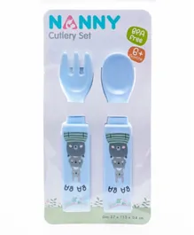 Uniq Kidz Nanny Cutlery Set Blue - 2 Pieces