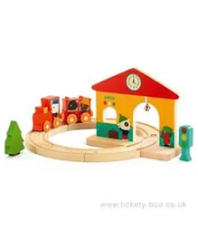Djeco Wooden Mini Train Set - Multicolour