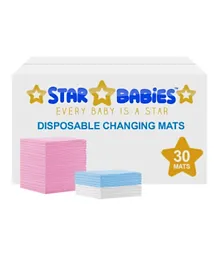 Star Babies Disposable Changing Mats - 30 Pieces