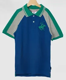 Beverly Hills Polo Club Short Sleeves Polo Tee - Blue