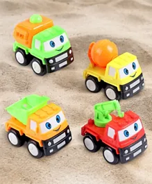 Babyhug Friction Powered Construction Trucks - Pack of 4