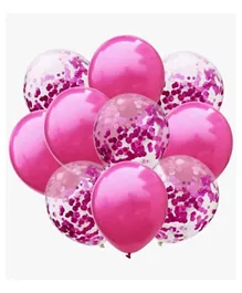 Highlands Pink Confetti and Latex Balloons - Pack of 20