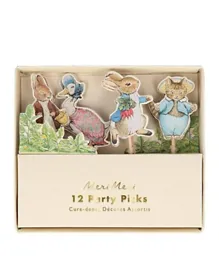 Meri Meri Peter Rabbit & Friends Party Picks - Pack of 12