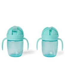 Skip Hop Sip-to-Straw Cups Set of 2 Teal - 295ml