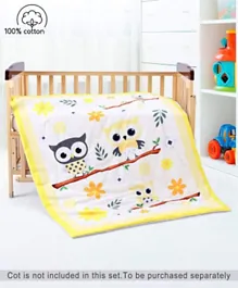 Babyhug Cotton Quilt Owl Print - Multicolor