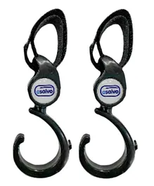 ASALVO Universal Hooks for Strollers and Cribs - Black