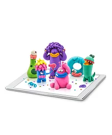 Hey Clay Monsters Set Colourful Modelling Air Dry Clay Kit - 15 Cans