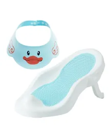 Star Babies Recline & Rinse Bather With Free Shower Cap - Blue