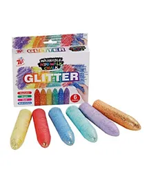 TBC - The Best Crafts Glitter Washable Sidewalk Chalk - 6 Colors