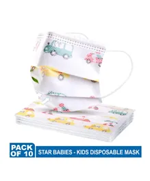 Star Babies Space Prints Kids Disposable Mask - Pack of 10