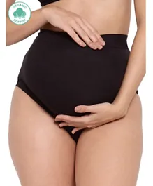 Inner Sense Organic Cotton Antimicrobial Maternity Panty - Black