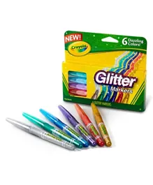 Crayola Glitter Markers Multicolor - Pack of 6