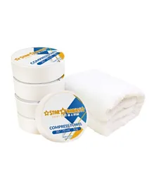 Star Babies White Compressed Disposable Towel - Pack of 10