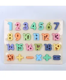 Factory Price Turquoise Wooden Numbers 1 to 20 - Multicolour