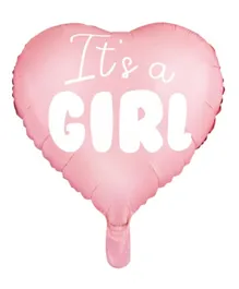 PartyDeco It's A Girl Heart Shaped Foil Balloon - Pink