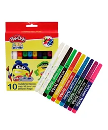 Play-Doh Rainbow Magic Water Color Pens Multicolor - Pack of 10