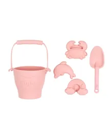 Little IA 5 Piece Silicone Beach Toy Set - Pink