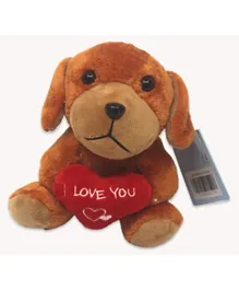 Just For Fun Dog plush with a Cushion Heart - 14.5cm