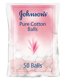 Johnson & Johnson Pure Cotton Balls - 50 Balls