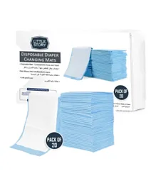 Little Story Disposable Diaper Changing Mats Blue - Pack of 20