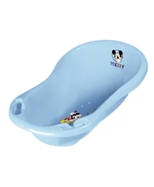 Keeeper Blue Baby Bath Tub With Plug Mickey Mouse Print - 84 cm