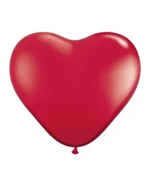 Qualatex Ruby Red  Heart Shape - 6 Inches