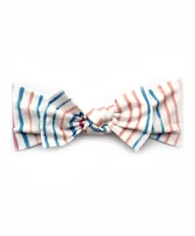 ليتل بو بيب - ربطة شعر بيبا بفيونكة ومخططة بألوان فصل الخريف
