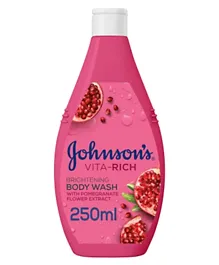 Johnson & Johnson Vita Rich Brightening Pomegranate Flower Body Wash - 250mL