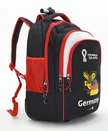 حقيبة ظهر مدرسية بعجلات فيفا 2022 للدولة الألمانية - أسود 18 بوصة