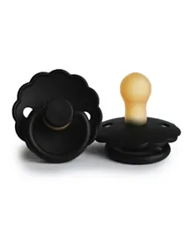 FRIGG Daisy Latex Baby Pacifier 1-Pack Jet Black - Size 1