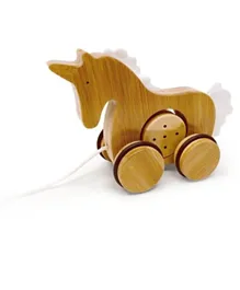 Kinderfeets Bamboo Push & Pull Unicorn - Brown