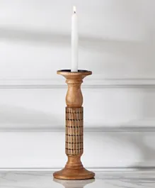 HomeBox Splendid Wooden Pillar Candle Holder