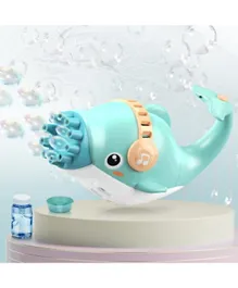 Toon Toyz Dolphin Bubble Machine 10 Hole Automatic Bubble Gun - Blue