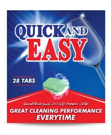 Quick and Easy Dishwasher Tablets - 28 Pieces