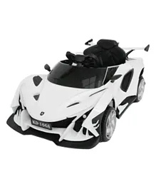 Stylish Battery Operated Ride On Car - White
