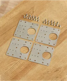HomeBox Hinge 4 Piece Fixing Plate with 24-Screw Set