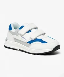 Lee Cooper Colorblock Velcro Closure Sneakers - White