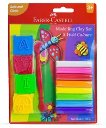 Fabe-Castell 8 Modelling Clay Set with Jigsaw Tools - (Design may vary)