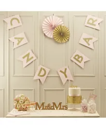 Ginger Ray Pastel Perfection Candy Bar Bunting - Peach