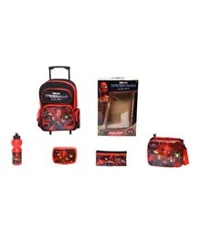 Spider Man 5 In 1 Value Pack Trolley Bag Set - 18.5 Inches