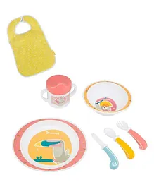 Badabulle Yummy Feeding Set Coral - 7 Pieces